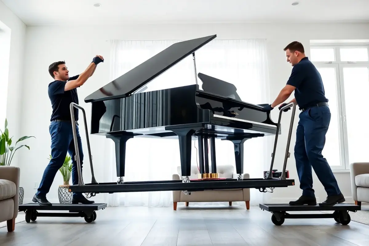 Piano-transport met speciaal materieel — De Verhuizing